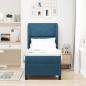 Preview: Boxspringbett mit Kopfteil Dunkelblau 200 x 80 cm Samt