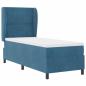 Preview: Boxspringbett mit Kopfteil Dunkelblau 200 x 80 cm Samt