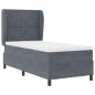 Preview: Boxspringbett mit Kopfteil Dunkelgrau 200 x 100 cm Samt
