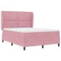 Preview: Boxspringbett mit Kopfteil Rosa 190 x 140 cm Samt