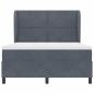 Preview: Boxspringbett mit Kopfteil Dunkelgrau 200 x 160 cm Samt