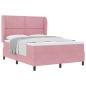 Preview: Boxspringbett mit Kopfteil Rosa 200 x 160 cm Samt