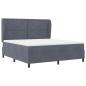 Preview: Boxspringbett mit Kopfteil Dunkelgrau 200 x 180 cm Samt