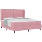 Preview: Boxspringbett mit Kopfteil Rosa 200 x 180 cm Samt