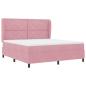 Preview: Boxspringbett mit Kopfteil Rosa 200 x 180 cm Samt