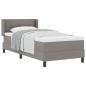 Preview: Boxspringbett mit Kopfteil Taupe 200 x 90 cm Stoff