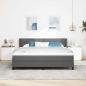 Preview: Boxspringbett mit Kopfteil Dunkelgrau 200 x 180 cm Stoff