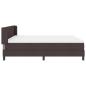 Preview: Boxspringbett mit Kopfteil Dunkelbraun 200 x 180 cm Stoff
