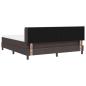 Preview: Boxspringbett mit Kopfteil Dunkelbraun 200 x 180 cm Stoff
