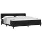 Preview: Boxspringbett mit Kopfteil Schwarz 200 x 200 cm Stoff