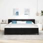 Preview: Boxspringbett mit Kopfteil Schwarz 200 x 200 cm Stoff