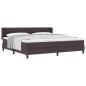 Preview: ARDEBO.de - Boxspringbett mit Kopfteil Dunkelbraun 200 x 200 cm Stoff