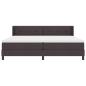 Preview: Boxspringbett mit Kopfteil Dunkelbraun 200 x 200 cm Stoff
