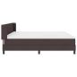 Preview: Boxspringbett mit Kopfteil Dunkelbraun 200 x 200 cm Stoff