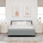Preview: Boxspringbett mit Kopfteil Hellgrau 190 x 140 cm Stoff