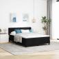 Preview: ARDEBO.de - Boxspringbett mit Kopfteil Schwarz 190 x 140 cm Stoff