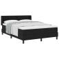 Preview: Boxspringbett mit Kopfteil Schwarz 190 x 140 cm Stoff