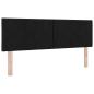 Preview: Boxspringbett mit Kopfteil Schwarz 190 x 140 cm Stoff