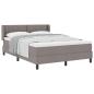 Preview: Boxspringbett mit Kissen mit Kopfteil Taupe 200 x 140 cm Stoff