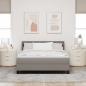 Preview: Boxspringbett mit Kissen mit Kopfteil Taupe 200 x 140 cm Stoff