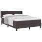 Preview: Boxspringbett mit Kopfteil Dunkelbraun 200 x 160 cm Stoff