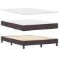 Preview: Boxspringbett mit Kopfteil Dunkelbraun 200 x 160 cm Stoff