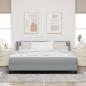 Preview: Boxspringbett mit Kopfteil Hellgrau 200 x 180 cm Stoff