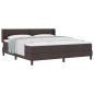 Preview: Boxspringbett mit Kopfteil Dunkelbraun 200 x 180 cm Stoff