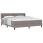 Preview: Boxspringbett mit Kopfteil Taupe 200 x 180 cm Stoff