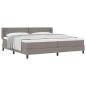 Preview: Boxspringbett mit Kopfteil Taupe 200 x 200 cm Stoff