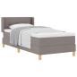 Preview: Boxspringbett mit Kopfteil Taupe 200 x 80 cm Stoff