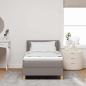 Preview: Boxspringbett mit Kopfteil Taupe 200 x 90 cm Stoff