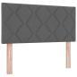 Preview: Boxspringbett mit Kopfteil Dunkelgrau 200 x 100 cm Stoff