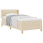 Preview: Boxspringbett mit Kopfteil Creme 200 x 100 cm Stoff