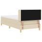 Preview: Boxspringbett mit Kopfteil Creme 200 x 100 cm Stoff
