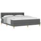Preview: Boxspringbett mit Kopfteil Dunkelgrau 200 x 180 cm Stoff