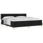 Preview: Boxspringbett mit Kopfteil Schwarz 200 x 200 cm Stoff