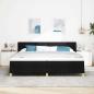 Preview: Boxspringbett mit Kopfteil Schwarz 200 x 200 cm Stoff