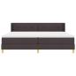 Preview: Boxspringbett mit Kopfteil Dunkelbraun 200 x 200 cm Stoff