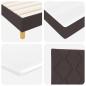 Preview: Boxspringbett mit Kopfteil Dunkelbraun 200 x 200 cm Stoff