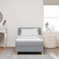 Preview: Boxspringbett mit Kopfteil Hellgrau 200 x 100 cm Stoff