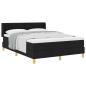 Preview: Boxspringbett mit Kopfteil Schwarz 190 x 140 cm Stoff