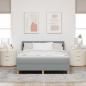 Preview: Boxspringbett mit Kopfteil Hellgrau 200 x 140 cm Stoff