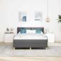 Preview: Boxspringbett mit Kopfteil Dunkelgrau 200 x 140 cm Stoff
