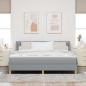 Preview: Boxspringbett mit Kopfteil Hellgrau 200 x 180 cm Stoff