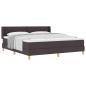 Preview: Boxspringbett mit Kopfteil Dunkelbraun 200 x 180 cm Stoff