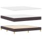 Preview: Boxspringbett mit Kopfteil Dunkelbraun 200 x 180 cm Stoff