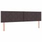 Preview: Boxspringbett mit Kopfteil Dunkelbraun 200 x 180 cm Stoff