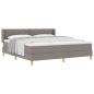 Preview: Boxspringbett mit Kopfteil Taupe 200 x 180 cm Stoff