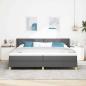 Preview: Boxspringbett mit Kopfteil Dunkelgrau 200 x 200 cm Stoff